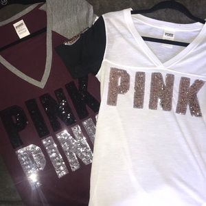 2 PINK sequin shirts!!